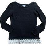 Charter Club  La Vie L’ Amour Lace Hem Sweater Sz XS NWT Photo 0