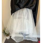 Let's Prom Cinderella Shimmery Blue Dress Mesh Details Corset Double Straps XS Photo 8