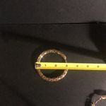 Big large gold tone chain hoop earrings​ Photo 4