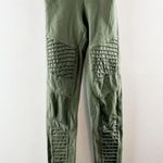 Alo Yoga Pull On High-Waisted Moto Leggings Jungle Green XS Photo 2