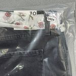 Forever 21 NWT Jean Shorts 30 Womens Black Raw Hem Distressed Floral Scarf Belt Photo 9