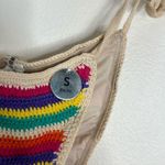 Forever 21 Y2K colorful crochet string bikini swim bottoms size small boho cute Photo 3