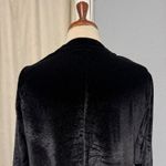 90s Black Velvet Duster Goth Cardigan Waterfall Sheer Hem Open Front Women S Photo 10