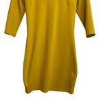 Calliope Mustard Yellow Half Sleeve Bodycon Dress Photo 4