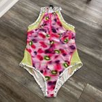 sophia webster x puma bold kiwi print zip front bodysuit medium Black Photo 5