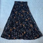 Zadig & Voltaire Judith Spark Flowers Ditsy Floral Logo Midi Skirt Slit Black XS Photo 3