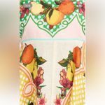 ALÉMAIS Lemonis Printed Linen Midi Dress White Size 8 Photo 5