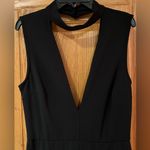 Windsor  Black Deep V-Neck & Deep V-Back Cropped Wide Leg Jumpsuit Size Medium‎ Photo 2