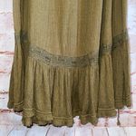 Free People Sweet Thing Tunic Mini Dress Lace-Up Side Ties Moss Medium green Photo 5