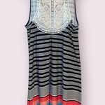 Derek Heart Plus Striped Trapeze Dress with Crochet T- back - size 1X Photo 1