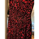 Monaco Ankle Length Sequin Side Slit Dress Small Red Photo 3