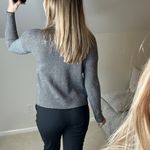 Tahari : Gray Black and White Patterned Mockneck Sweater Photo 1