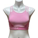 Peloton Double Layer Seamless Sports Bra Made in USA Pink Medium Photo 0