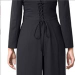 Venus Corset Back Maxi Trench Coat in Black Sz 4 EUC Photo 4