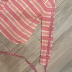 J.Crew  Pink and White Striped Popover Half Button Down Long Sleeve Shirt, Size 2 Photo 10