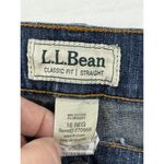 L.L.Bean  Classic Fit Straight Leg Jeans Womens 16 Reg Blue Denim Photo 3