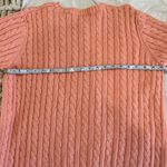 pink coral cable knit sweater Photo 2