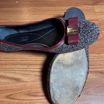 Salvatore Ferragamo  Women's Black and Burgundy Tweed Flats Photo 3