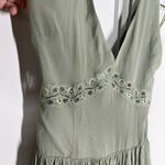 Reformation NEW  Sz 2 Amaris Long Dress in Seafoam Green Halter Photo 3