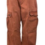 Urban Outfitters  BDG Brown High Rise Baggy Wide Leg Trousers Cargo Pants Size L Photo 0
