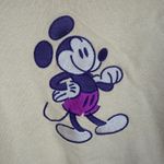Disney Mickey Mouse Hoodie Yellow Embroidered Graphic Sweatshirt Women Small Photo 2