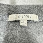 Z Supply  Gray V-Neck Split Neck Sweatshirt Pullover Casual Comfort Cozy Lounge Photo 3