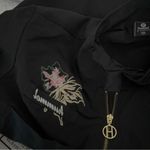 HUMMEL DENMARK Black Embroidered Jacket Enthusiasm Passionate Life Longer Length Size M Photo 10