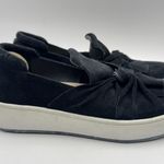 DONALD J. PLINER CELET RUCHING BLACK SUEDE SNEAKERS SHOES WOMENS SZ 7.5M Photo 0