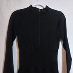 OQQ Black Ribbed Mock Neck Long Sleeve Tummy Control Mini Dress Classic Size L Size L Photo 6