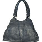 Fendi Vintage  Black Pebbled Leather Spy Bag Purse Braided Handles Handbag Photo 4