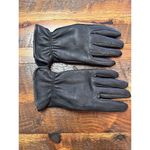Casual 100 % Deerskin Leather Gloves, Thinsulate Lined, Black, Large Women's Black Photo 3