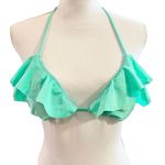 The Bikini Lab Women’s mint green ruffle bikini top Photo 1
