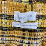 Urban Outfitters  Plaid Flannel Mini Dress Puff Sleeve Smocked Yellow NEW Women S Photo 7