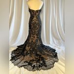 Jovani  Gorgeous Black and Tan Strapless Gown | 6 Photo 5