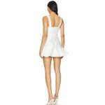 Amanda Uprichard  Annalise White Jacquard Mini Dress M Bridal Party Flounce Hem Photo 2