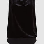 Reiss  Kimberley Sleeveless Velvet Bodysuit in Black size L Photo 0