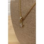 Swavorski Swarovski Star Pendant 18" Necklace Gold‎ Tone Clear Crystal Swan Signed Vintage Photo 4