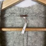 Free People  Gray Phantom Cozy Wool Blend Mid Length Oversized Cardigan M Photo 4