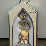 Precious‎ Moments Angel Girl Praying On Rainbow Bag Charm Keychain NWT Photo 2