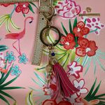 Spartina 449 | Pink Flamingo Print Genuine Leather Shoulder Bag Purse Tropical Photo 1