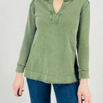 Anthropologie  Pilcro Split-Hem Tunic Top in Moss Green Size XXS Photo 2
