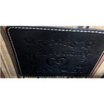 Brighton Women's Savannah Woven Black Beige Rattan & Leather Shoulder Bag Photo 4