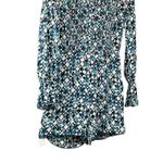 Diane Von Furstenberg Women's DVF Geometric Print Long Sleeve Mini Romper‎ Collared Button Down Photo 2