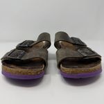 Birkenstock  Arizona Leather Sandals Womens 38 Gray Purple Outdoor Gorpcore Birks Photo 3