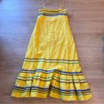 Lisa Marie Fernandez Yellow Linen Ric Rac Sleeveless Maxi Dress Size 1 (2) Photo 1