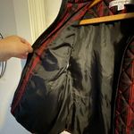 Charter Club Quilted size small black and red plaid vest. Wear for your Christmas card photos Photo 7
