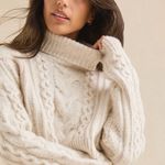 Altar'd State Callen Cropped Turtleneck Sweater S Heather Oatmeal Sold Out Favs Photo 1