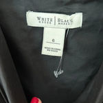 White House | Black Market WHBM Faux Wrap 100% Silk Sleeveless V Neck V Back Lined A Line Dress Cocktail 6 Photo 4