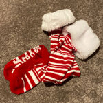 Naughty/Nice Red & White Striped Christmas Socks Size undefined Photo 0