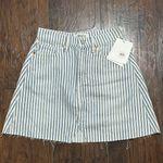 Ética Lucy A line striped mini jean skirt Photo 0